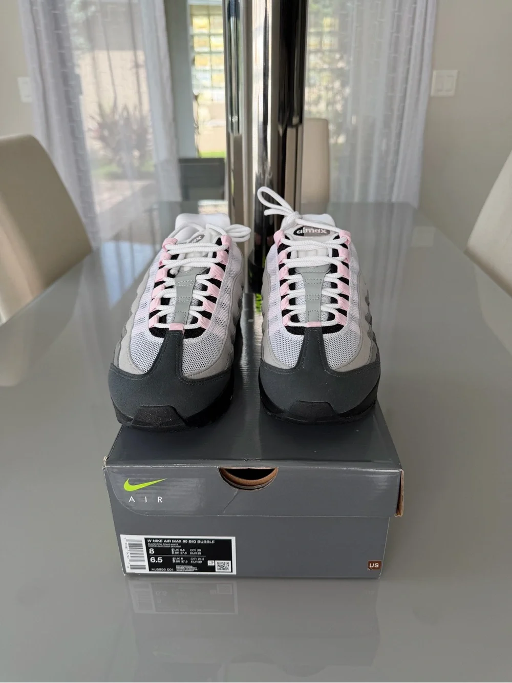 Nike Air Max 95 Pink Foam Women Size 8- Black, Gray & Pink Accent